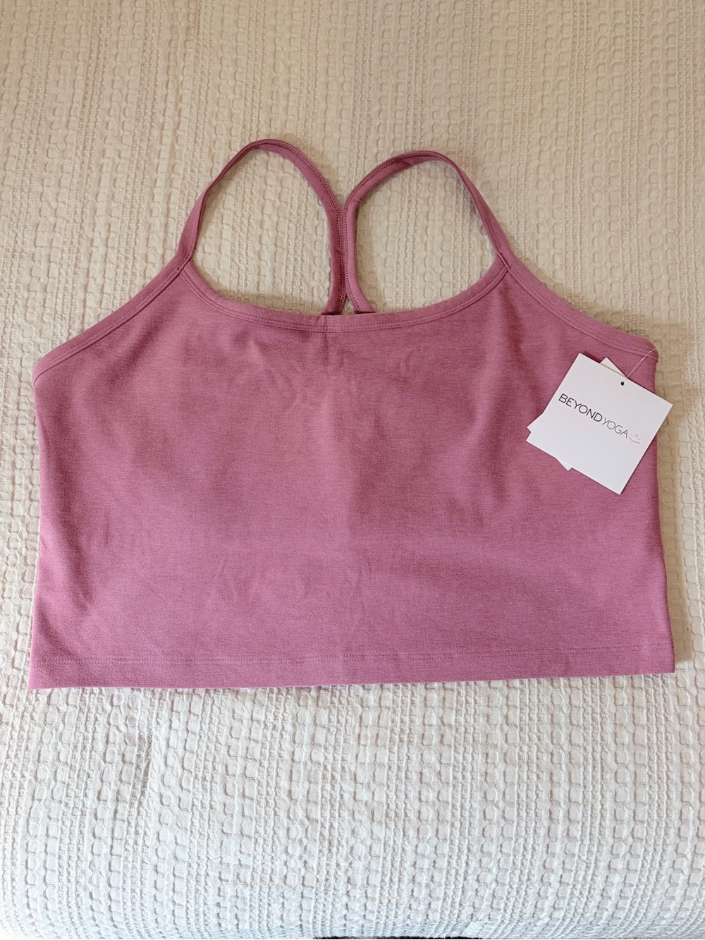 NWT! Beyond Yoga Spacedye Slim Racerback Cropped Tank Orchid Women’s Size XXL